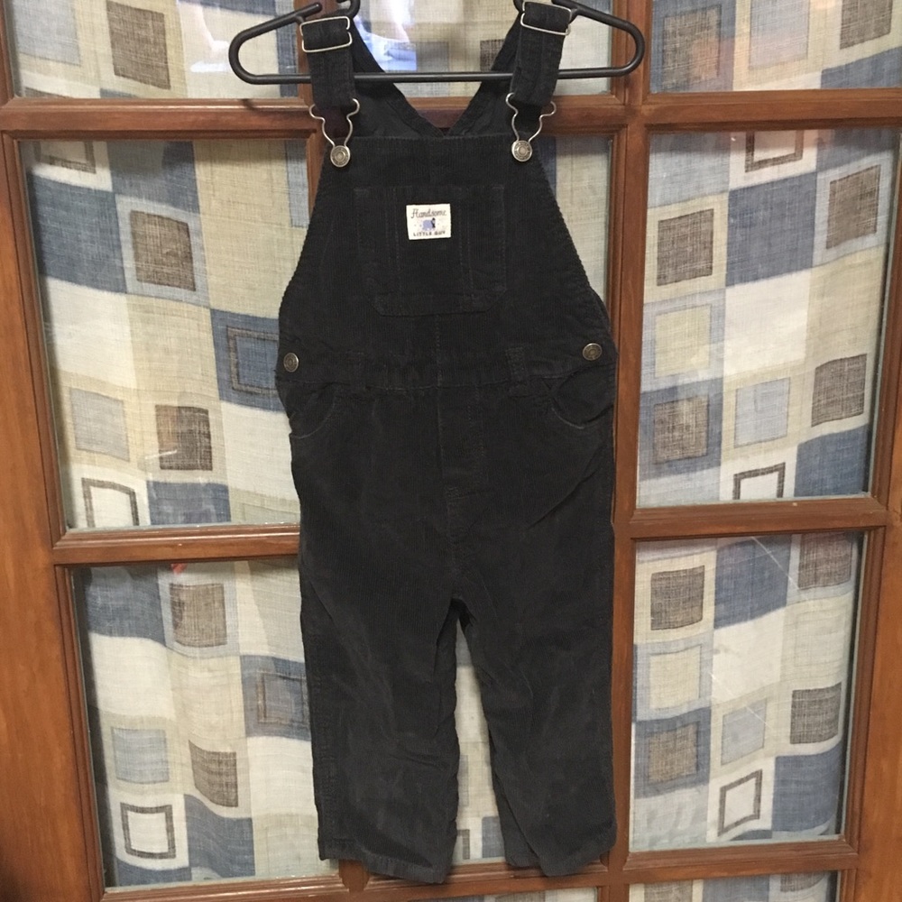 Carter’s 2T Boys Black  Corduroy Overalls